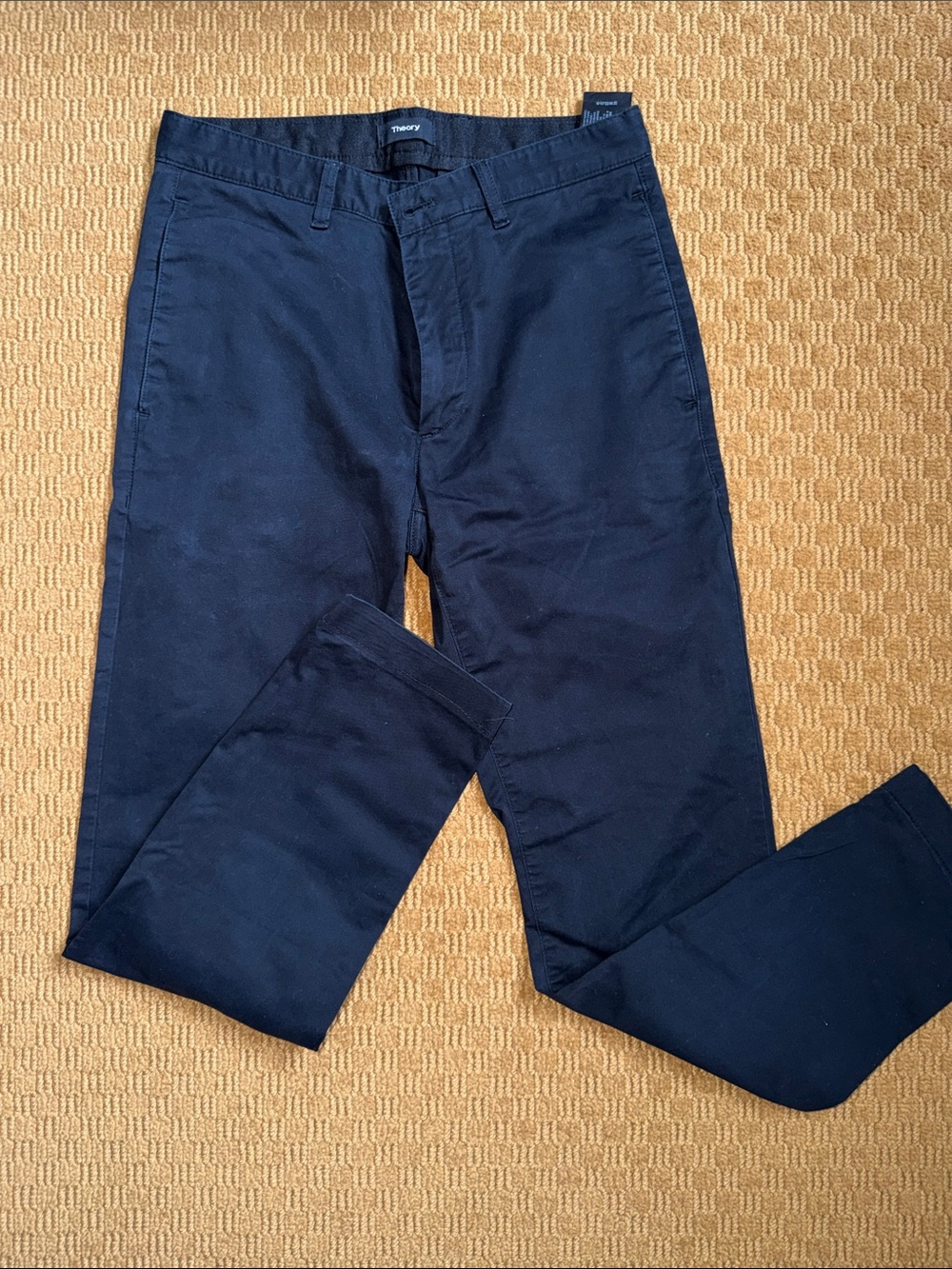 Theory Black Straight Fit Chino Pants